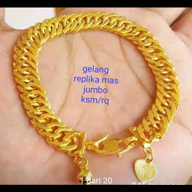 Gelang replika mas 24k,bisa disepuh yah,jumbo