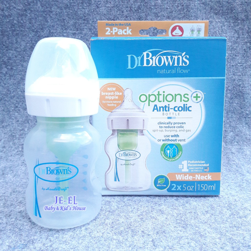 Dr.Brown's Botol Susu Wide Neck Option Plus Anti Colic 150 ml 270 ml