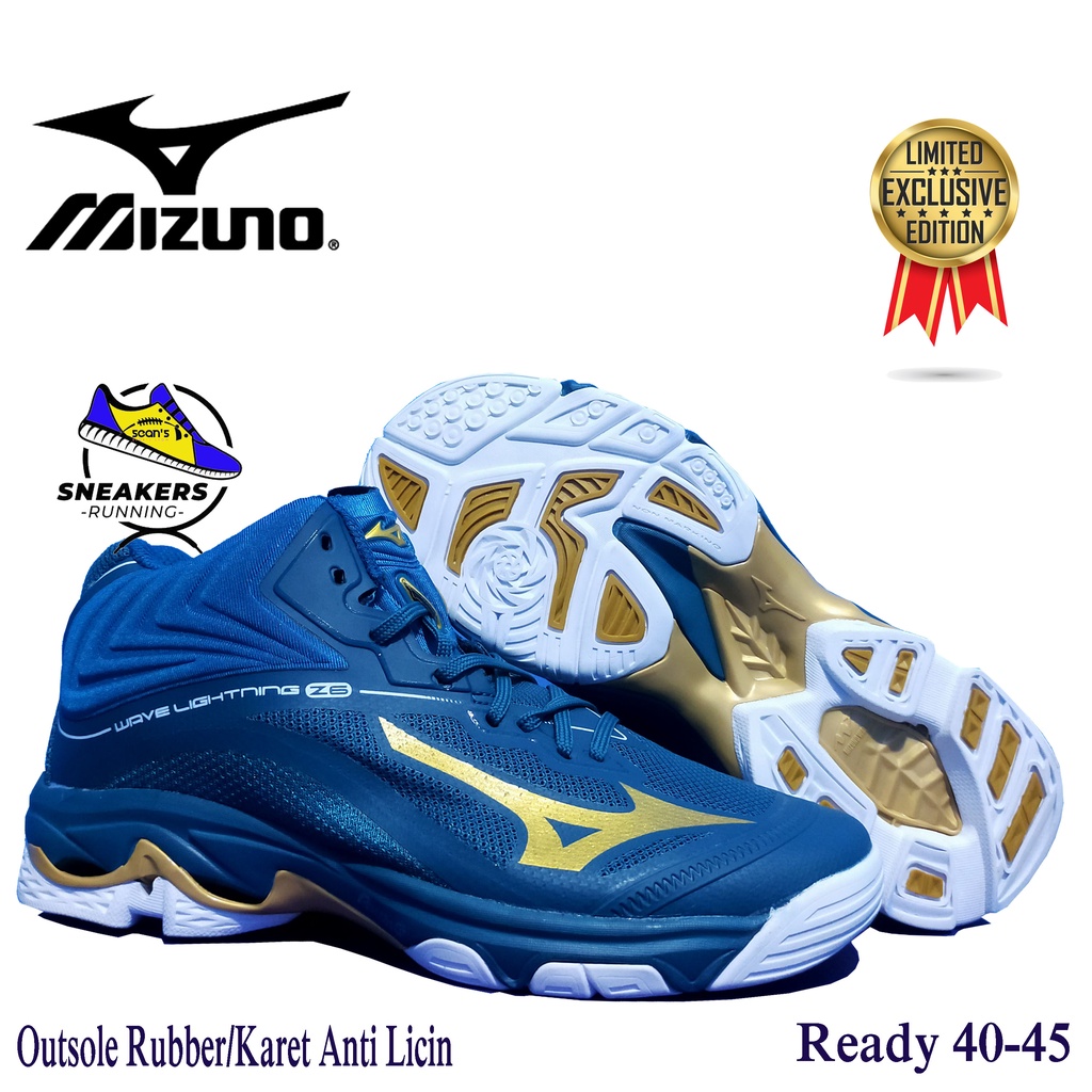 Sepatu Olahraga Volly Mizuno Wlz 6 Mid Sepatu Voly Pria Wanita Termurah Sepatu Running Sport Pria / 