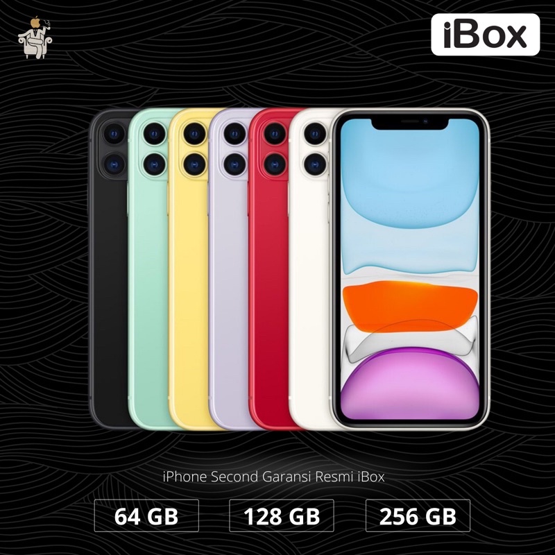 iPhone 11 64 128 256 GB iBox Fullset Original Second