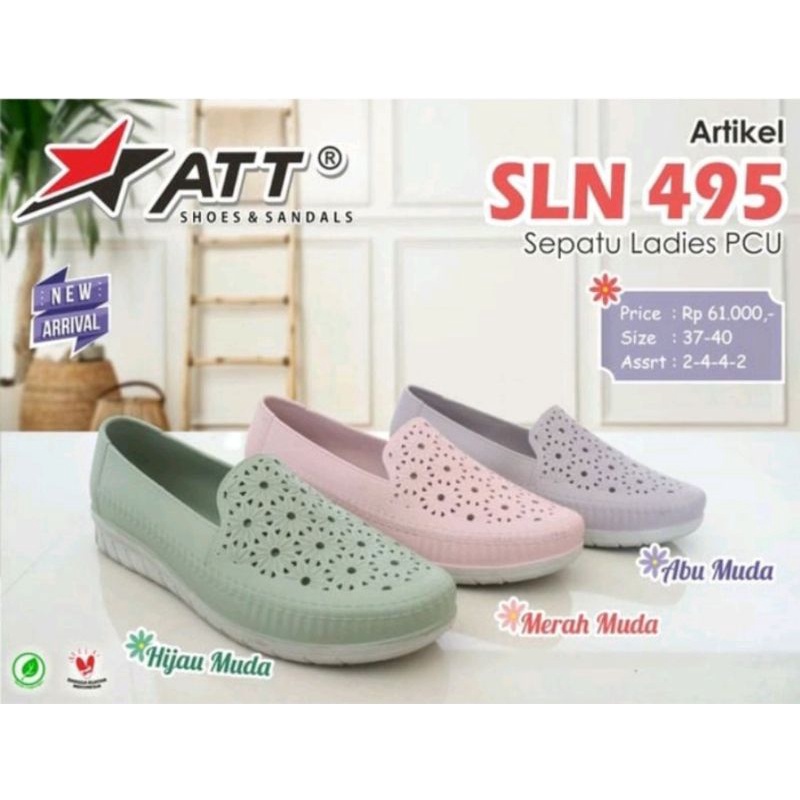 Sepatu Karet Wanita Pro ATT SLN 495 /Sepatu Karet Wanita Slip On Anti Air Uk; 37-40