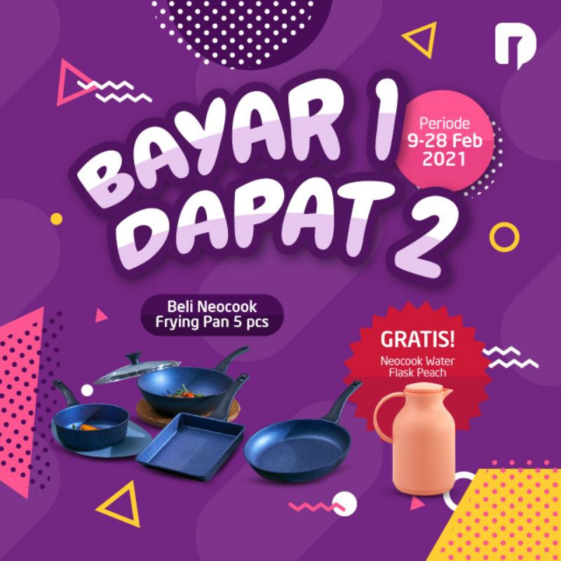 Produsen (bisa Cod) Promo Hemat Beli Neocook Frypan Gratis Teko Neocook Flask Peach XRww0QhY6d0Ko