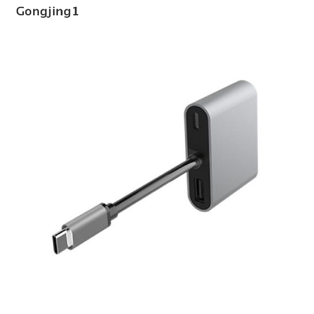 Gongjing1 Adapter Charger Pd 4 In 1 Usb Tipe-C Ke Hdmi 4k Vga Usb 3.0 Fast Charging