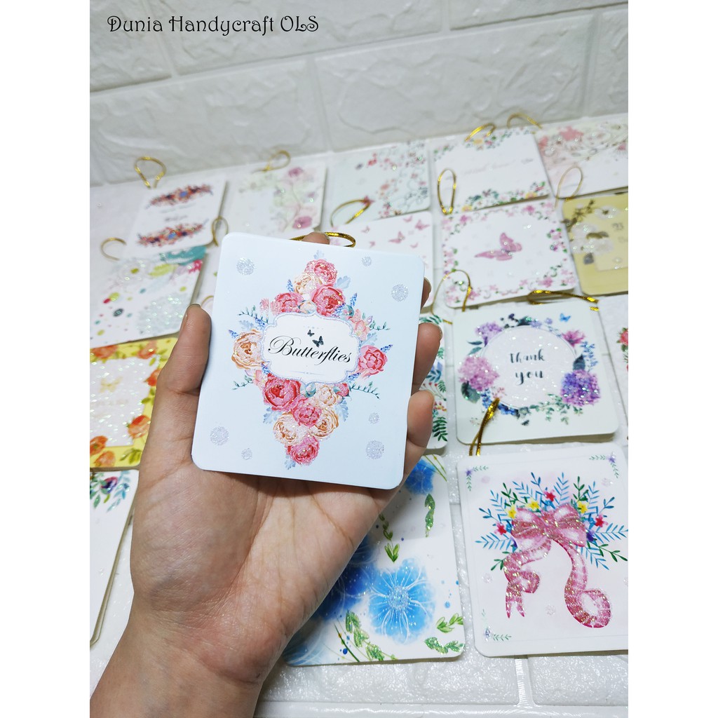 FLORAL SQUARE Kartu Ucapan Greeting Card Wisuda Acara Kado Hadiah