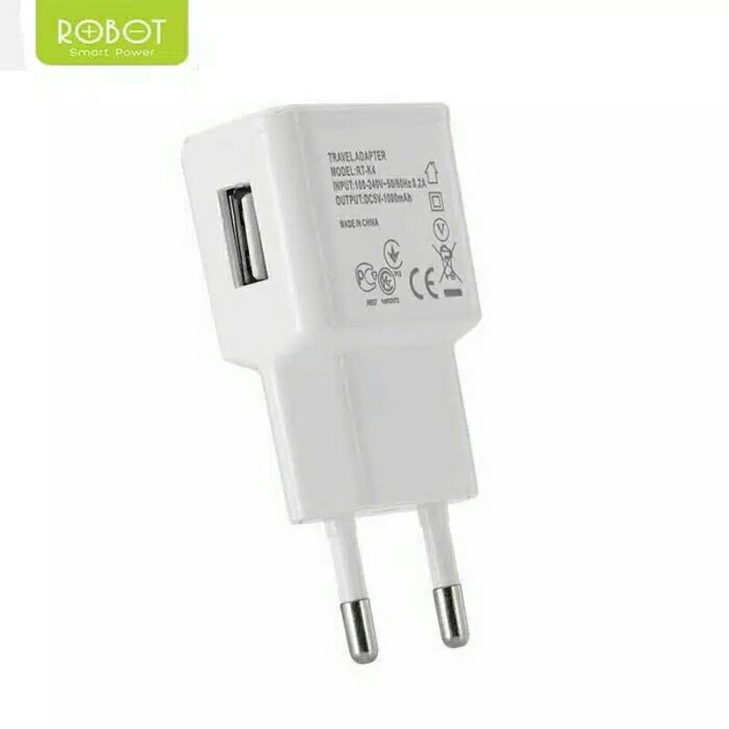 Charger Fast Charging Robot RT-K4 Adaptor Charger 1A - Garansi Resmi 1 Tahun