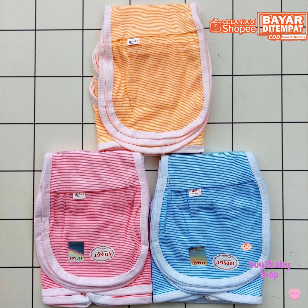 Popok bayi model tali motif salur warna Usagi isi 6 PCS