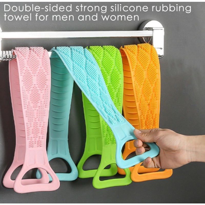 PUTRA JAYA - Sikat Punggung Silicone / Sikat Badan Sikat Mandi Spons Mandi Silikon 2in1