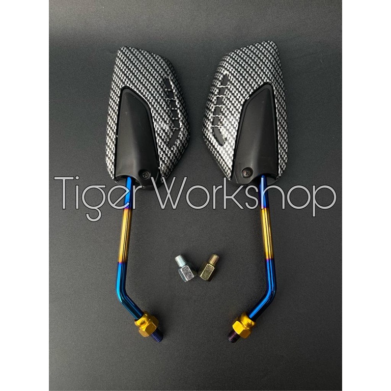 SPION MOTOR TWOTONE KARBON UNIVERSAL UNTUK SEMUA MOTOR