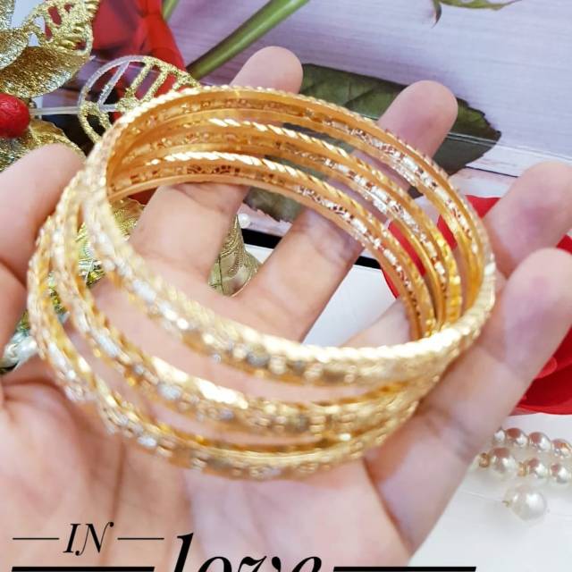 Xuping gelang keroncong lapis emas 24k 1711j