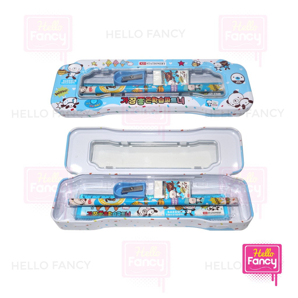 

Tempat Pensil Kaleng / Kotak Pensil+ISI / Pensil Case Bag XD-9545H