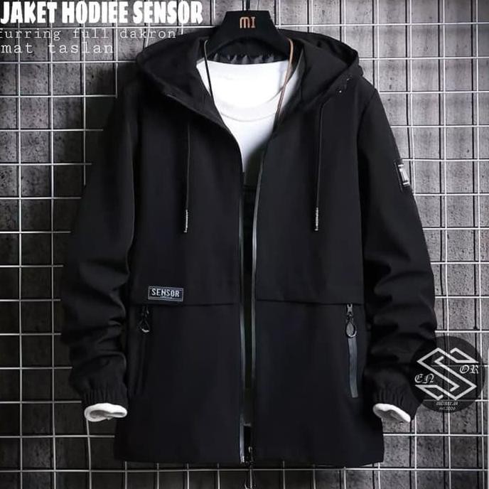 JAKET COWOK jaket hodie pria brand sensor original/jaket distro bahan taslan