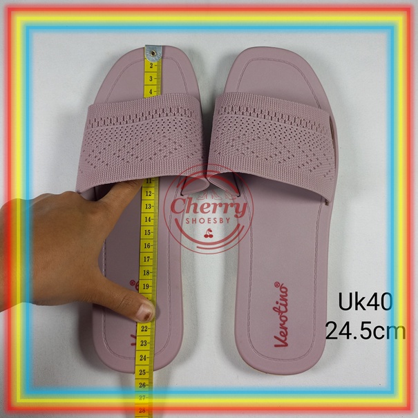 A729-47J Sandal Selop Karet Jelly Wanita Verotino Sendal Slop Cewek Motif Rajut Rajutan Glanzton