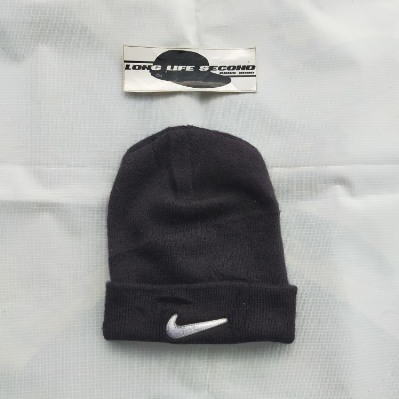 topi beanie hat kupluk rajut nike vintage original second bekas preloved branded