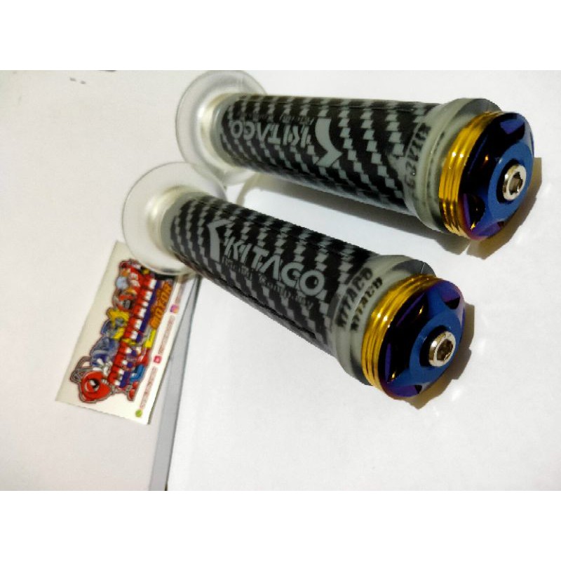 Handgrip Carbon plus Bandul Stang Twotone Heng