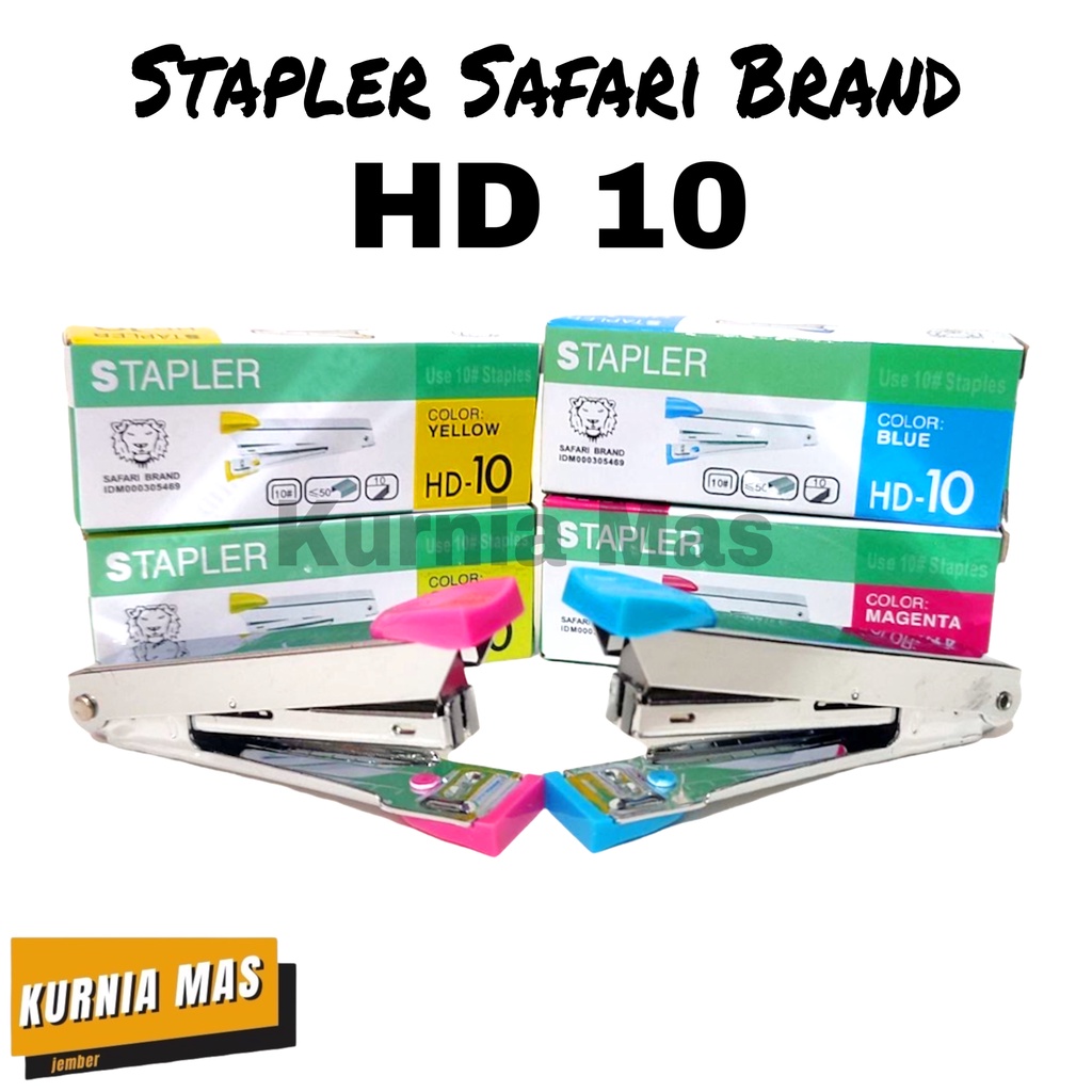 

Stapler Safari Brand HD 10 Staples Jepretan Kertas