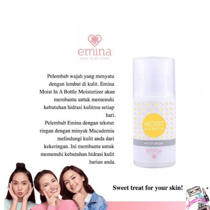 ☃Cutezz_Ching1☃Emina Moist In A Bottle Moisturizer 50ml