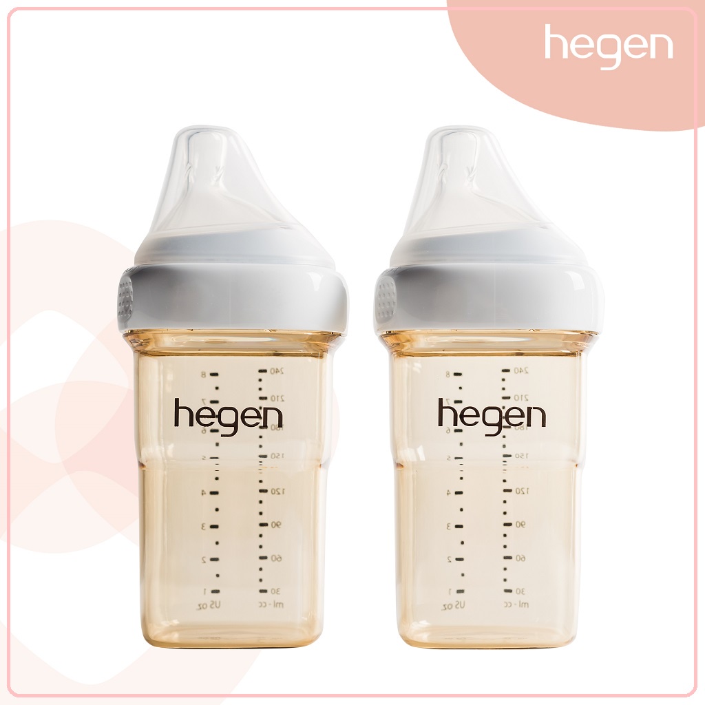 Hegen PCTO Feeding Bottle + Med Flow Teats (2x240ml) | Botol Susu