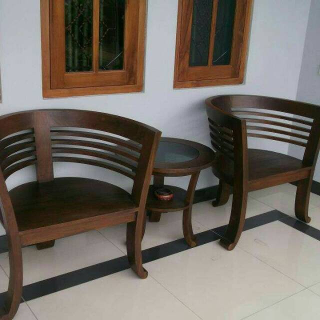 Kursi teras rumah kayu jati  kursi cantik murah Shopee 