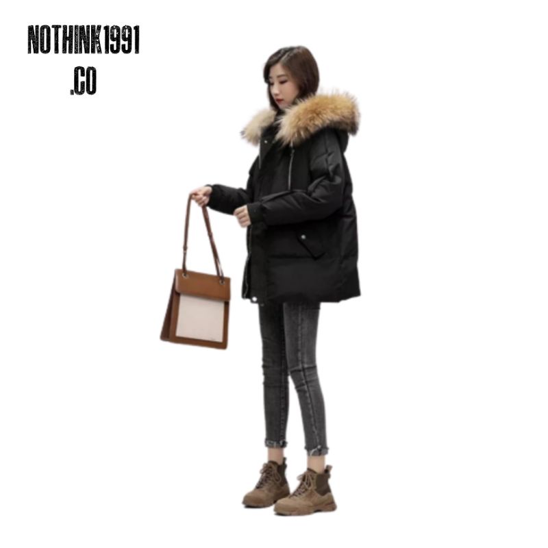 NOTHINK1991 jaket winter wanita mantep bulu cewe jaket hoodie bulu tebal hangat jaket coat wanita korban style