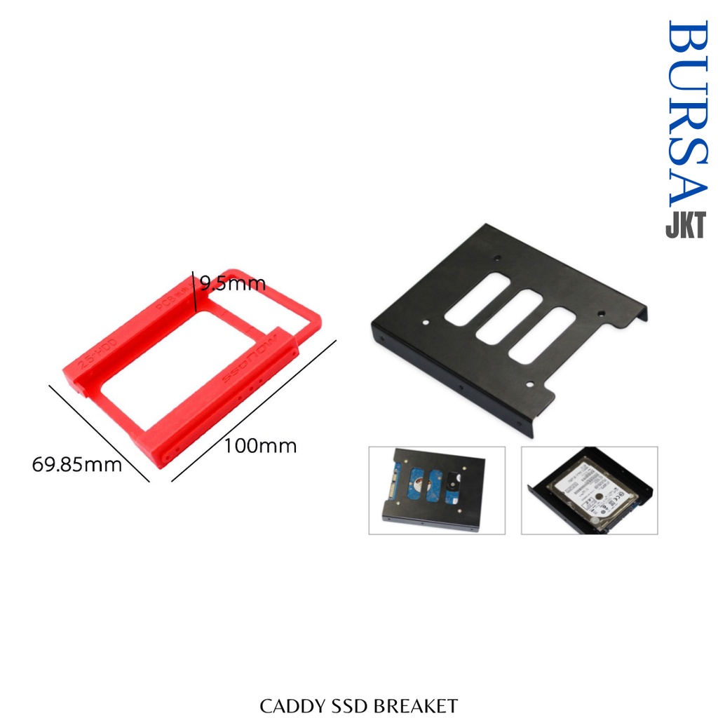 CONVERTER HARDDISK 2.5 TO 3.5 CADDY BREAKET BESI DAN PLASTIK