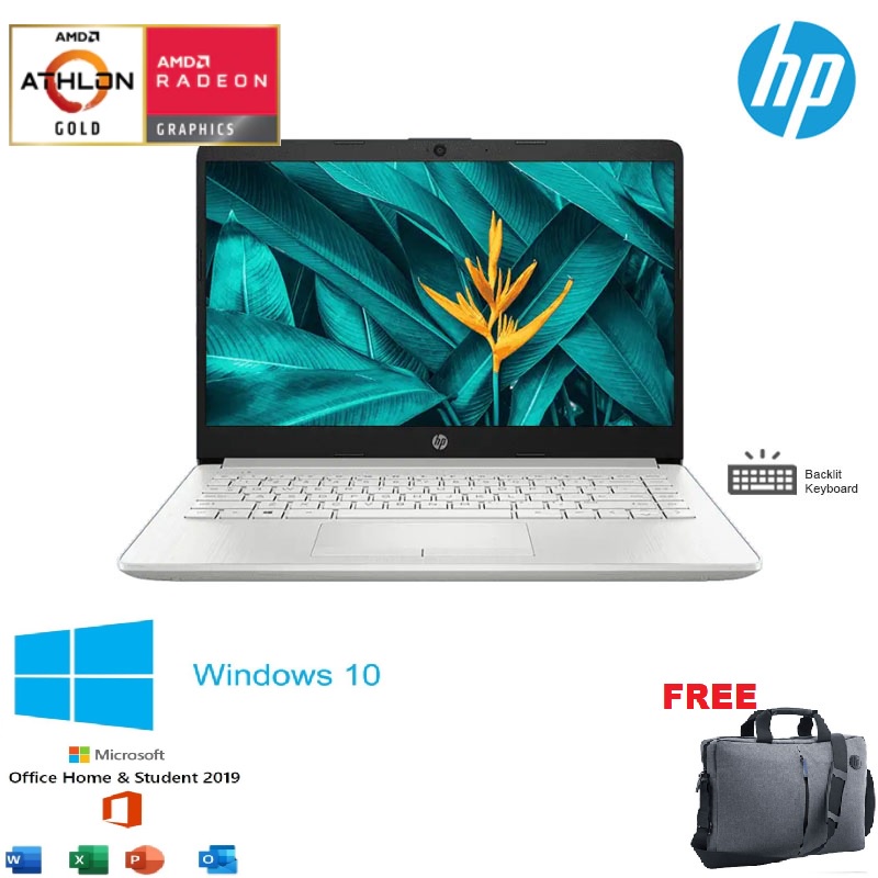 Laptop HP 14s-dk1506AU AMD Athlon Gold-3150U/4GB/512GB SSD/14"HD/AMD Radeon Graphics/Win 10+OHS 2019