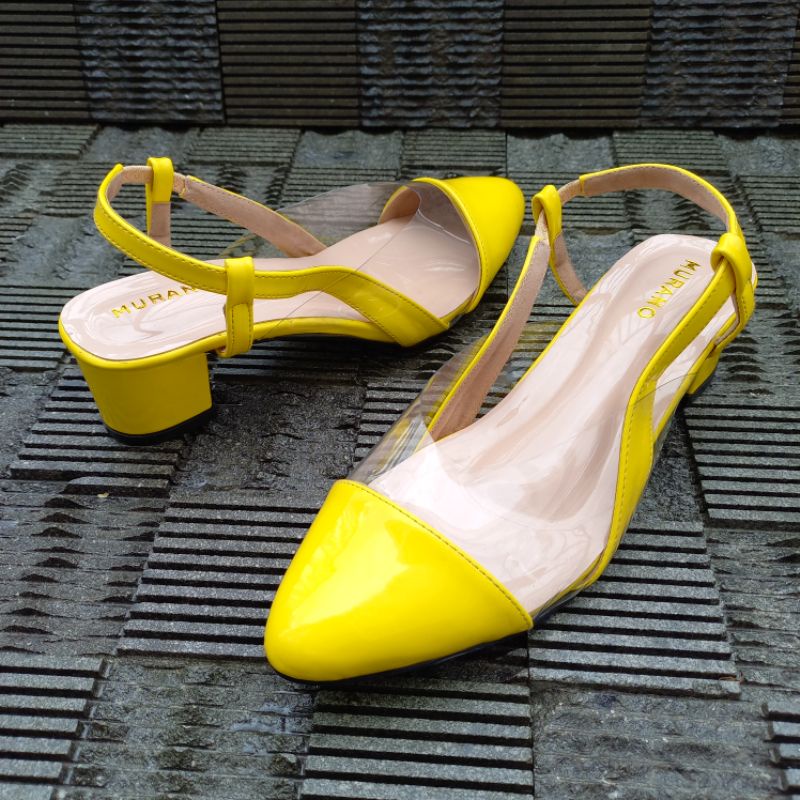 Murano Maudy Yellow Glossy Series Sepatu Big Size Jumbo 41-46