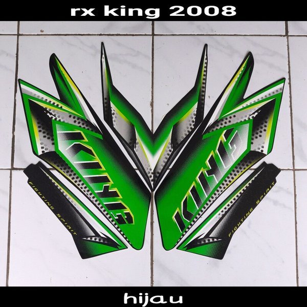 stiker motor rx king 2008 hijau