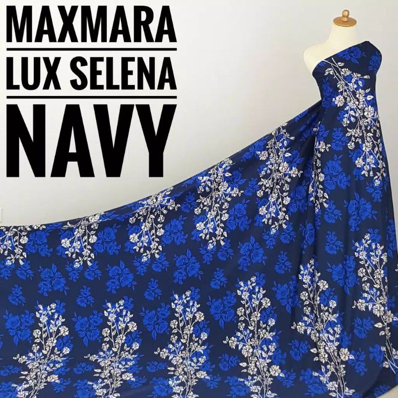LAST STOCK Kain Meteran Maxmara Lux Selena Navy (0.5M)