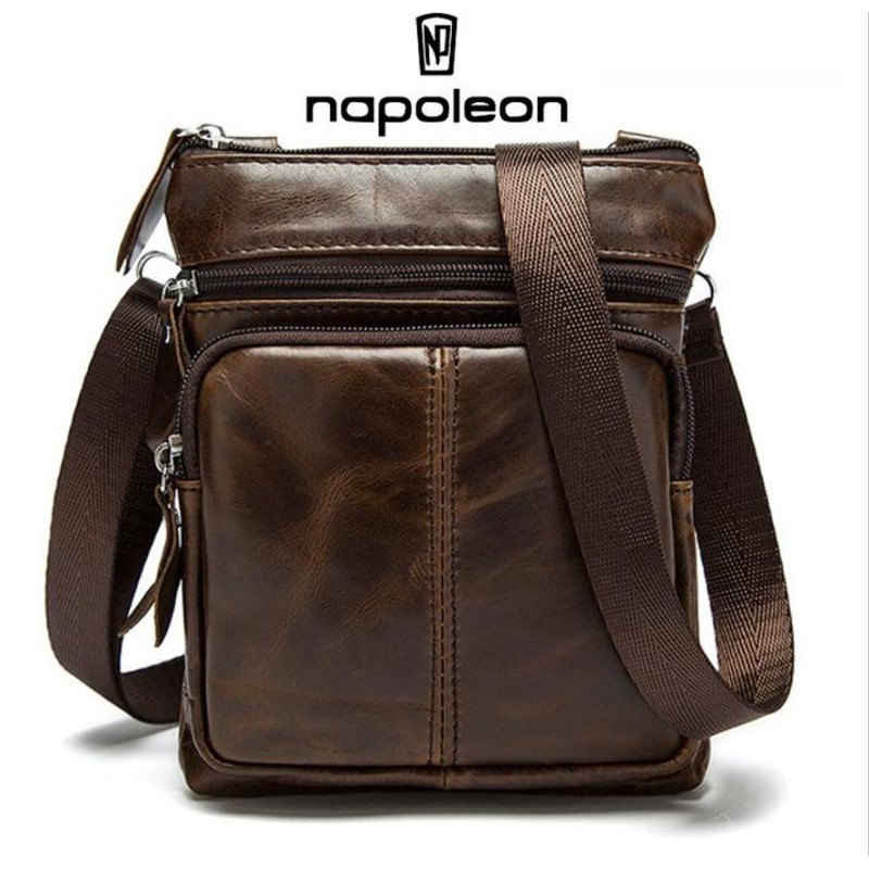 Tas Selempang Pria Kulit Sapi Asli (RAYDEN by Napoleon)
