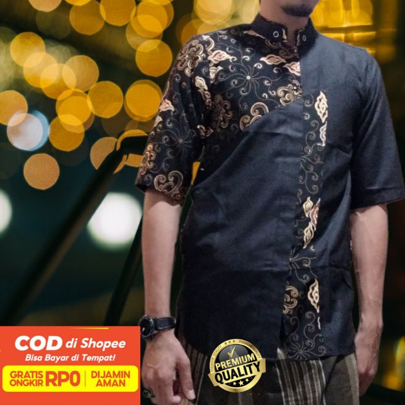 Baju Koko Batik Kemeja Kualitas Butik Mewah Dhabah 08