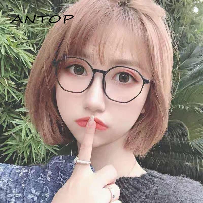 COD Kacamata Korea Gradient Transparent Wanita Kacamata Anti Radiasi Anti Blue Light Untuk Fashion retro flat Eyeglasses ANTOP