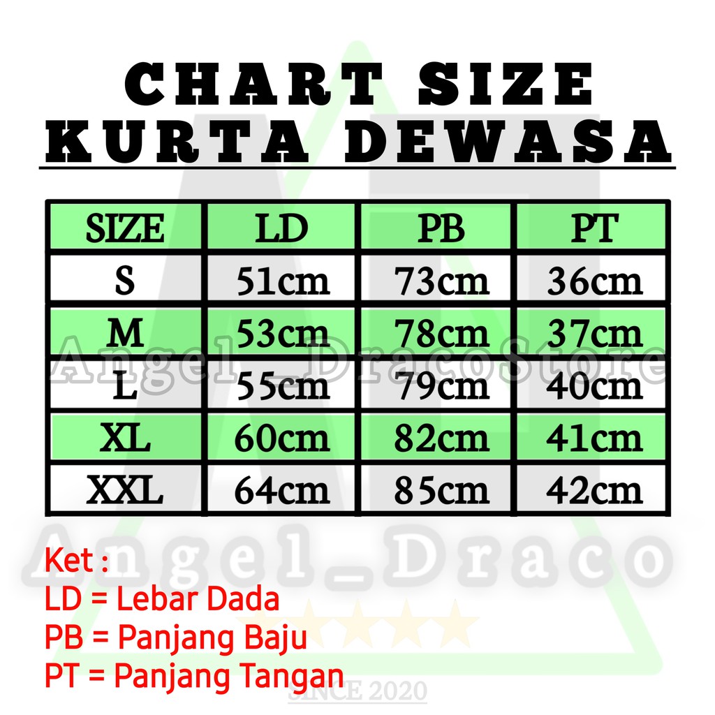 Kurta Dewasa 3/4 Size S M L XL XXL / Koko Kurta / Kurta Pakistan / Baju Kurta / Kurta Jumbo / Kurta