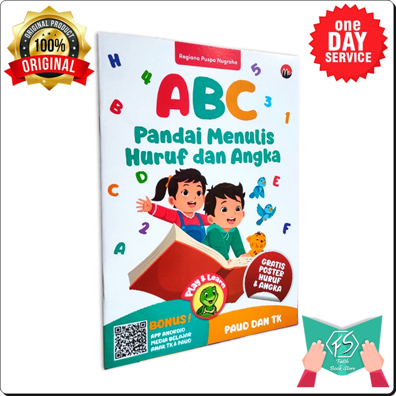 BUKU ANAK TK - BUKU ANAK PAUD - BUKU ANAK - BUKU ANAK TK PAUD - ABC - PANDAI MENULIS HURUF DAN ANGKA