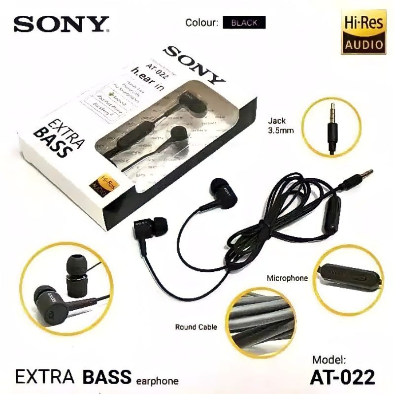 HF earphone headset Sony At-022 Extra Bass