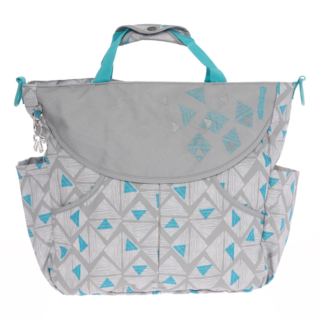 Okiedog Sumo Triangle Blue 3in1 diaper bag - tas bayi