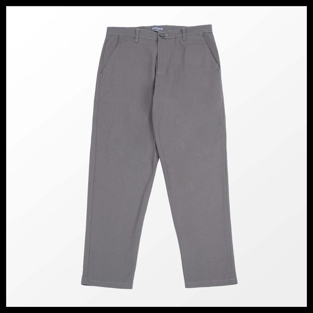 {BISA COD} Roughneck AP007 Grey Plain Ankle Pants NEW Kode 985