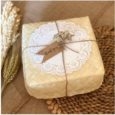 B18-SEPASANG BESEK 18X 18X 8 - BESEK BAMBU HAJATAN-RICE BOX