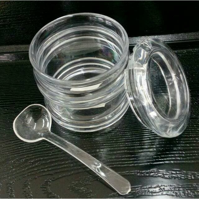 Acrylic Sauce Pot w Spoon / Tempat Sambal dengan sendok BB1264