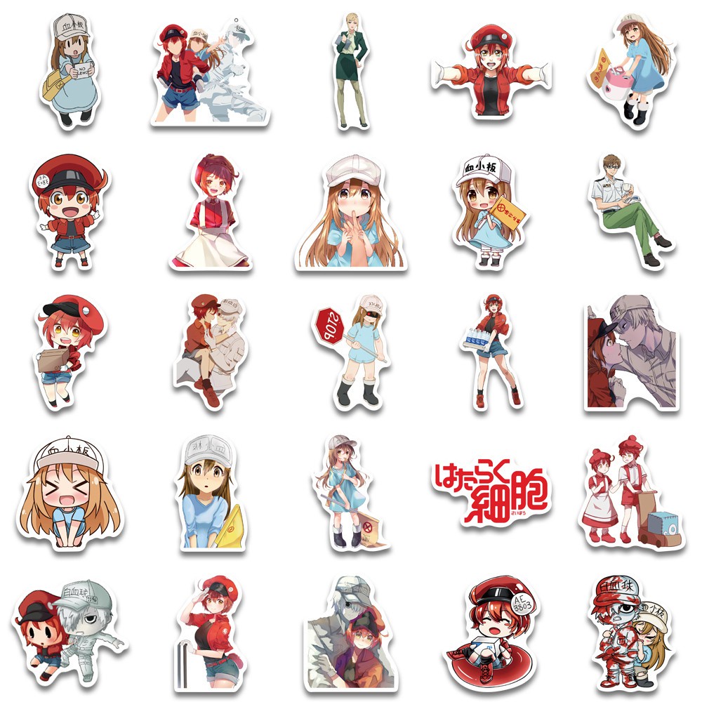 CW001 – Sticker Stiker Anime Jepang Cells At Work Hataraku Saibo