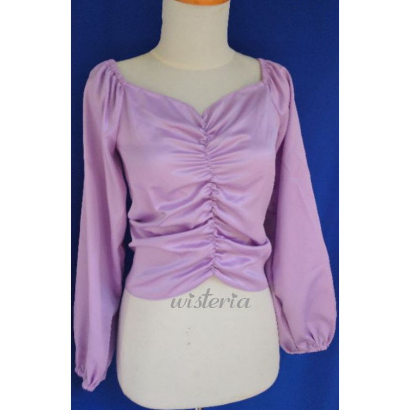 BAJU SABRINA BAJU ATAS WANITA  BLOUSE SABRINA ALEXANDRA VELVET-4
