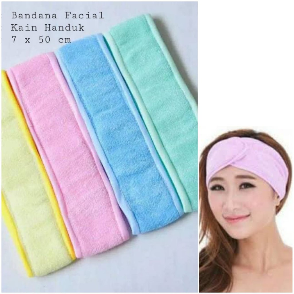 Bandana Facial Bandana Makeup Bandana Masker Wajah Bando Rambut Fashion