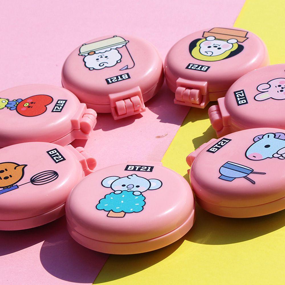 Preva BT21 Sisir Gambar Kartun Hadiah Siswa Desain Portabel Kosmetik Aksesoris