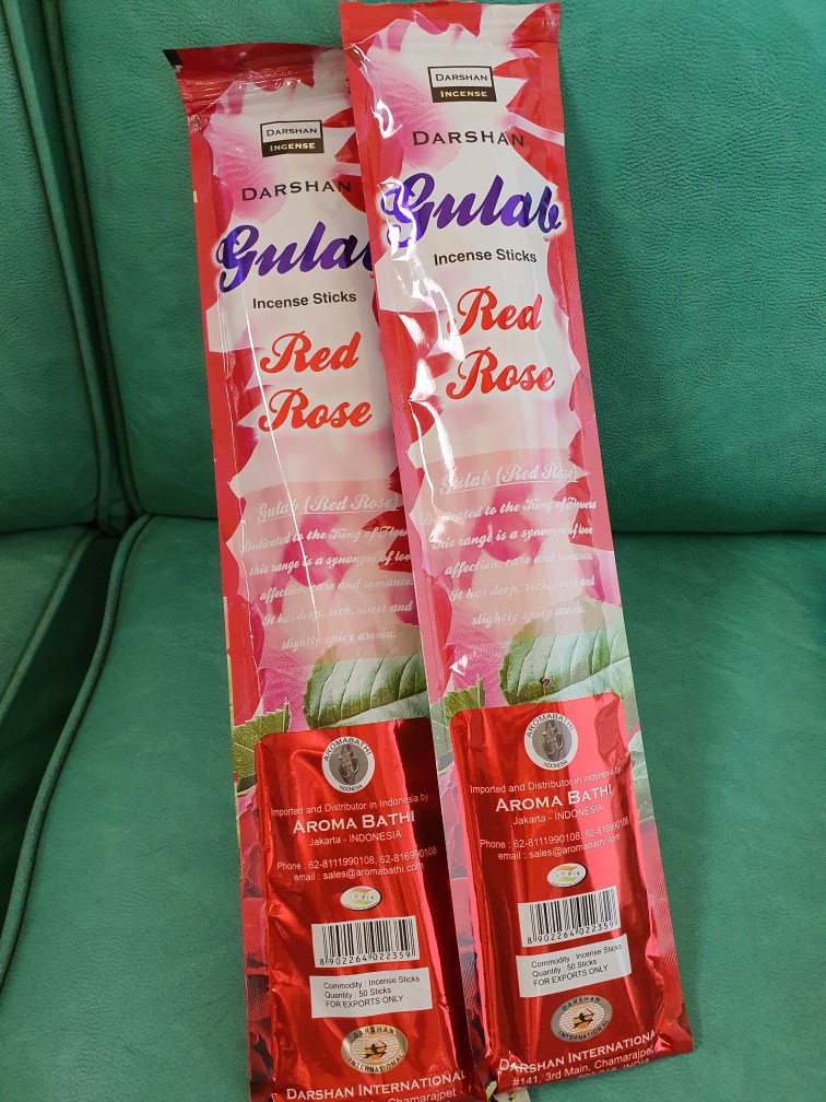 Dupa Hio Red Rose Pounch Isi 50 Batang By Darshan Life India