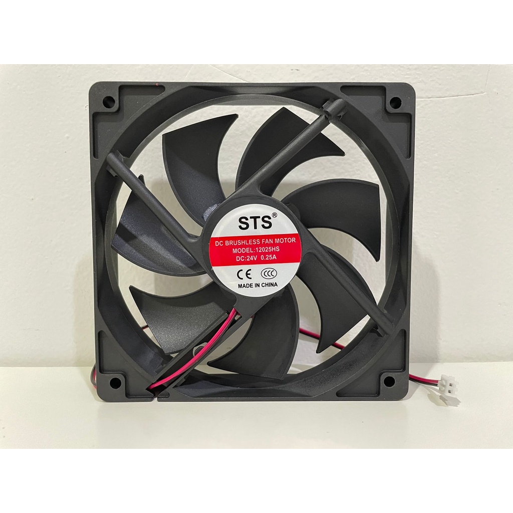 Fan DC 12V 24V 12x12 cm / Kipas DC 12V 24V  tebal 2.5 cm 12 Volt 24 Volt