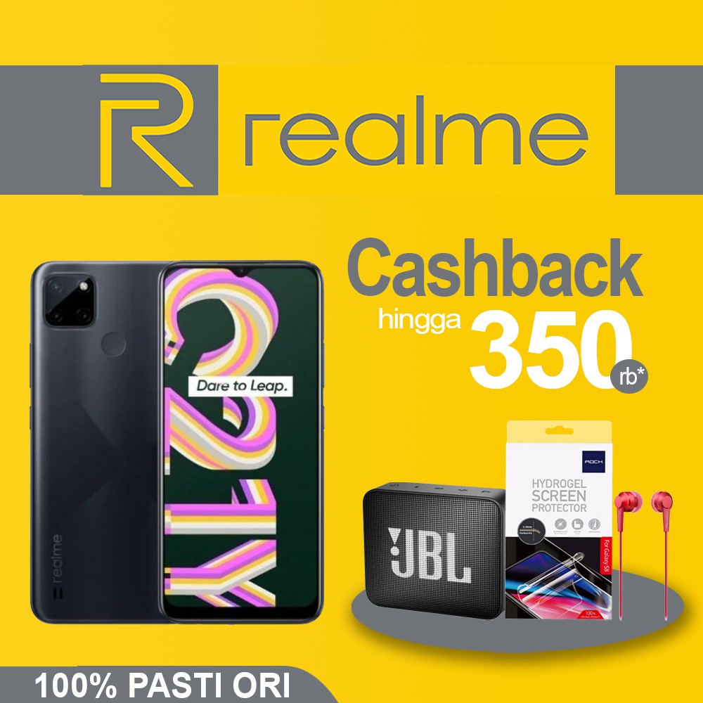 Realme C21Y 3/32 GB Garansi Resmi 3 GB 32 GB HP realme C21Y 3/32GB - 3GB 32GB