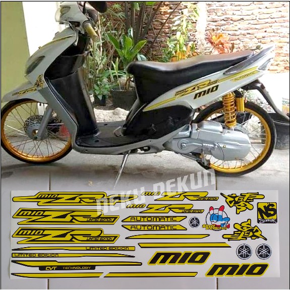 Striping Mio Sporty Variasi Mio Zr Warna Kuning Motor Putih Awet Tahan Cuaca