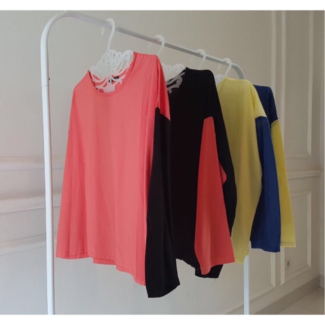 BLUS SIFON TOSKA ABU KREM MOTIF RAINBOW MERAH