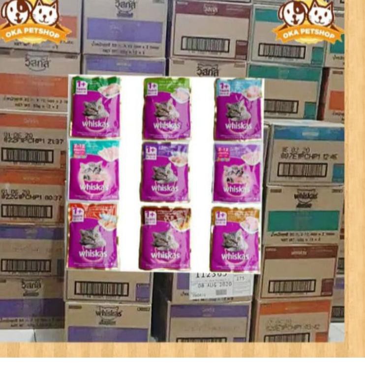 

whiskas sachet 85gr all varian 1 dus isi 24 sachet D0Z6
