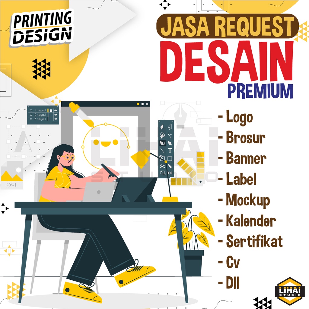 Custom Jasa Desain / Logo / Banner / Poster / CV / Brosur / Sertifikat / Kartu Nama / Daftar Menu