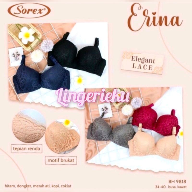 Sorex 9818 BH Bra Sorex Brokat Berkawat Kait 3